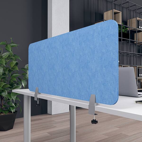 18" High Desk Edge Mounted Acoustic Privacy Screen Desk Divider Bed